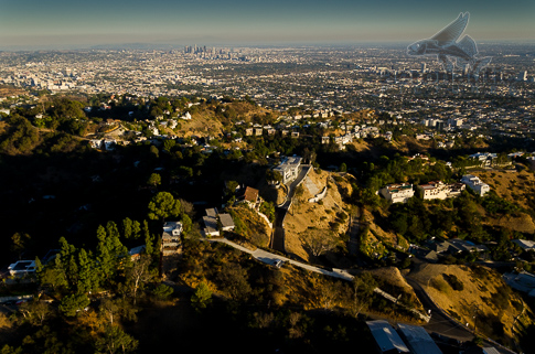 Los Angeles Stock Photos – Aerial View Hollywood Hills To Downtown Los Angeles Los Angeles Stock Photos – Aerial View Hollywood Hills To Downtown Los Angeles
