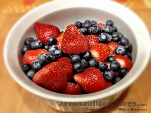 Food Stock Photo of Strawberries and Blueberries