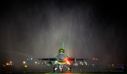 F-16 Fighter Jet - Night - Pilot Honored