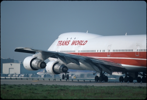 TWA Flight 800 Crash Plane Picture - Boeing 747 - Stock Photo